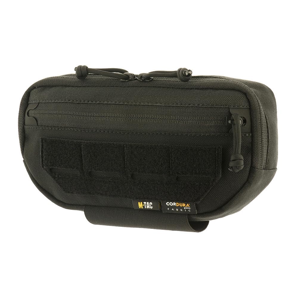 M-Tac Gen II Elite Sac banane tactique – Cordura 1000D MOLLE Sac banane avec Velcro découpé au laser, 2 compartiments, évacuation de la pluie, montage rapide sous plaque Carrier pour EDC et militaire