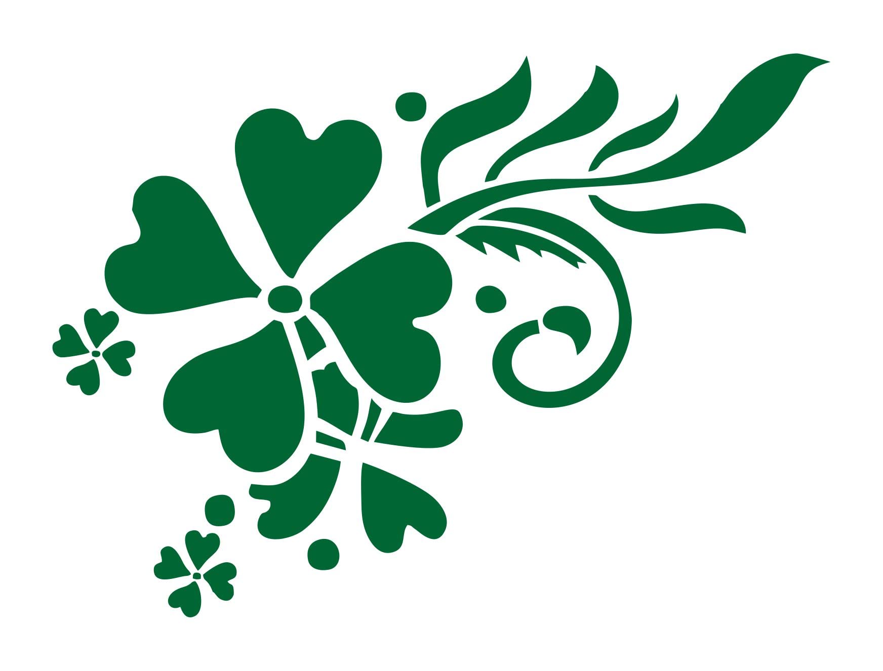 decalbazaar Vinyl Beautiful Lovely Flower Car Glass Sticker, 11 x 8 Inches, Green