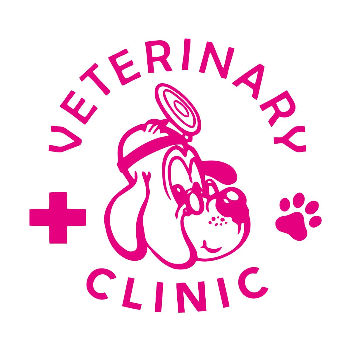 Pet Clinic Veterinary Clinic Perfect Pet Hospital Wall Decals 81x86.7cm Do not Damage the wall Surface Extra Large Rosered