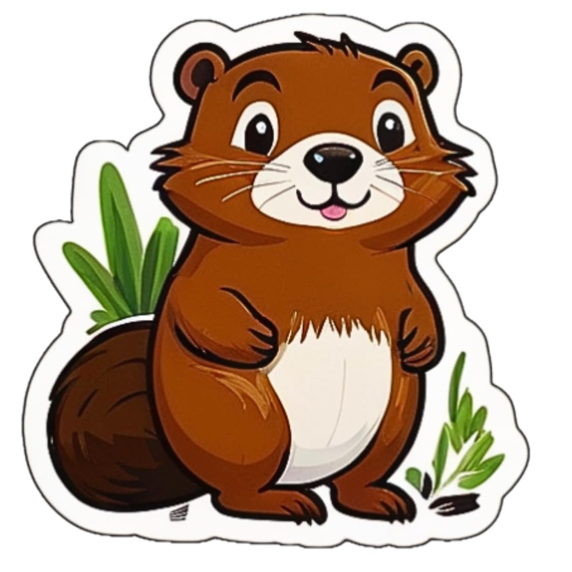 3pcs Cute Beaver Stickers for 3in Water Bottles, Waterproof Stickers for Laptop Skateboard, Luggage Phone Bicycle, Beaver Stickers for Kids Adults,
