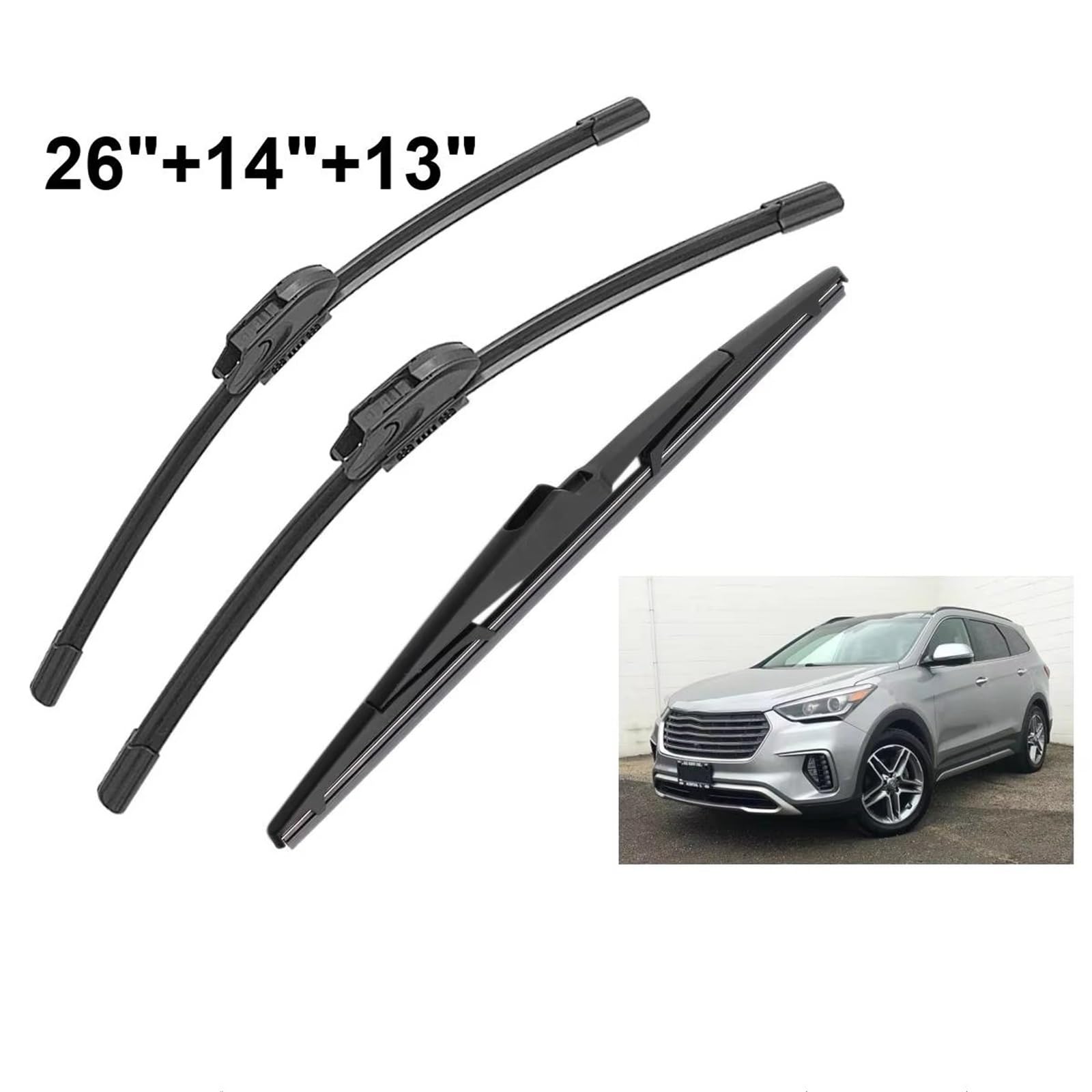 Tergilunotto Rear 1 2 3 4 6 Pezzi Spazzole Tergicristallo Anteriori E Posteriori Per Auto Per Hyundai Per Santa Fe DM 2012 2013 2014-2017 Tergicristallo(6 Piece)