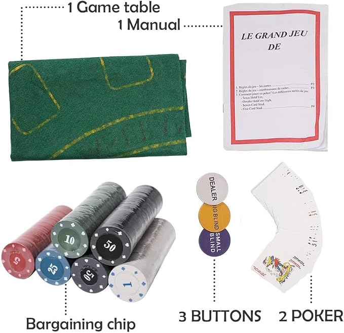 Set de Fichas de Póker 300 Piezas LuiceABC miniatura 4