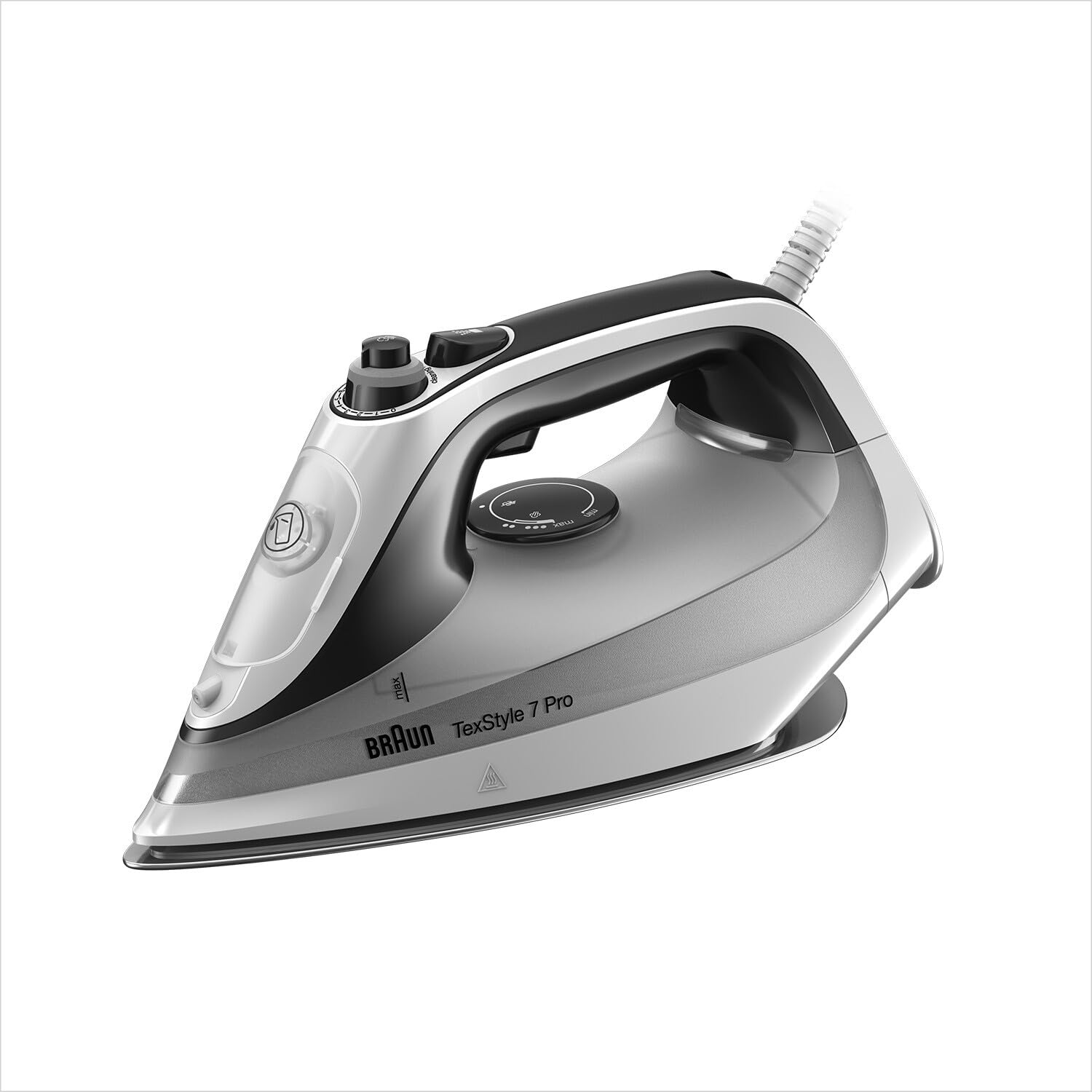 Braun TexStyle 7 Pro SI7149WB Dry & Steam iron EloxalPlus soleplate 2900 W Black, Gris