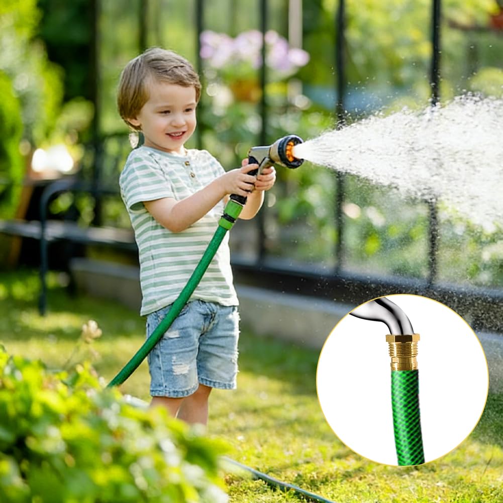 Adaptateur de robinet en laiton avec joints - Avec filetage extérieur M24 vers M20 et adaptateur AG 3/4" vers IG 1/2" pour tuyau d'arrosage, douche, machine à laver