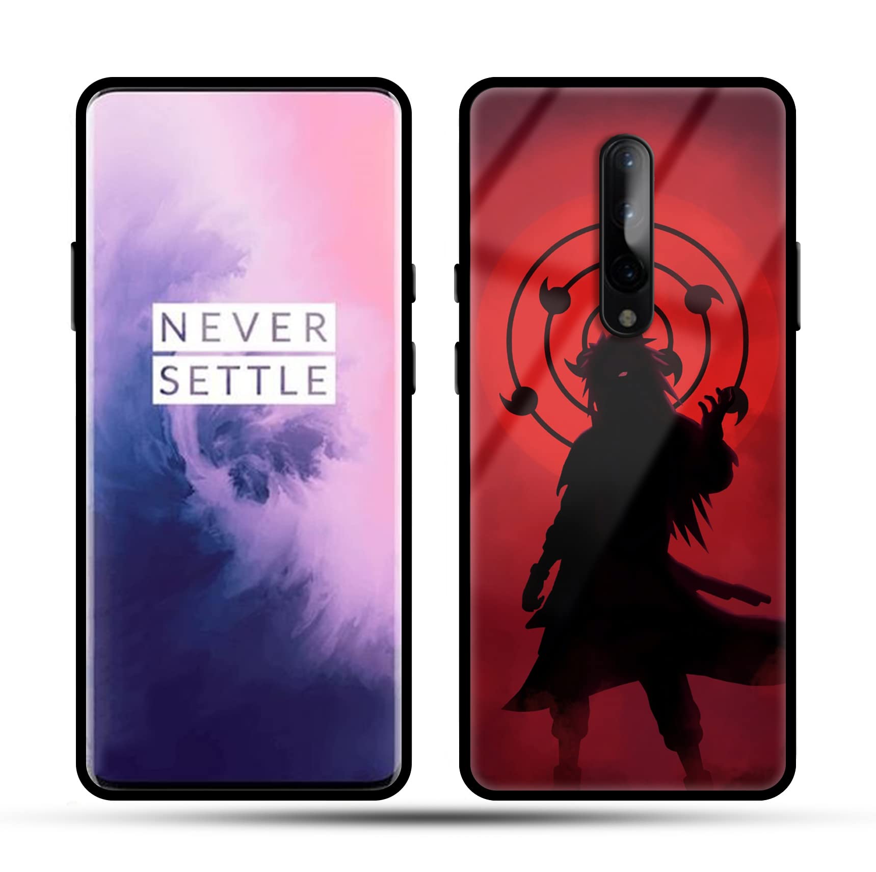 BienesMart B Mart OnePlus Naruto Madara Uchiha Anime Themed Comic Back Glass Cover with Camera and Edge Protection Slim Cases (OnePlus 7 Pro)