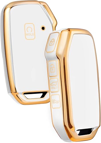 ELOHEI Funda para llavero Kia, accesorios para llavero Kia Soul Forte Telluride K5K3 Seltos NIRO Sportage Sorento Premium Soft TPU 360 grados de