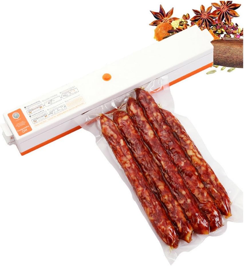 Vacuum Sealer, Portable Mini Vacuum Sealer Machine with Starter Kit for Food Sealers Vaccum Packing, Best for Food Storage, Bonus with 15 Antibacterial Plastic Bags