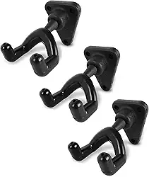 Kit com 3 Suportes de Parede para Guitarra, Violão e Baixo