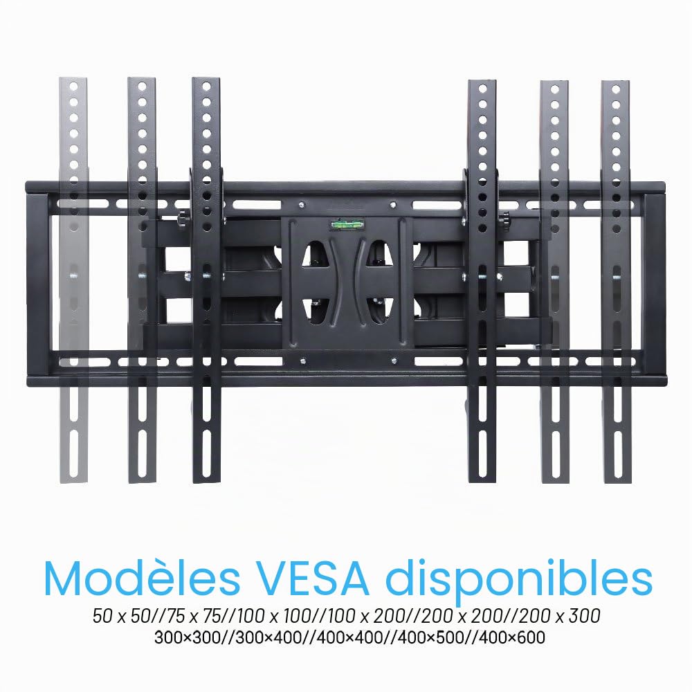 unho Support TV Mural Angle, Support TV Mural Fixe pour Écrans LED LCD Plasma 32-65 Pouces (45 Pouces au Coin), Meuble TV Support Mural Angle, Rotatif et Inclinable ±15° - Charge 35kg VESA 400x600mm