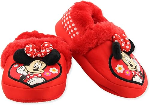 Minnie Mouse - Pantuflas de felpa para niña pequeña