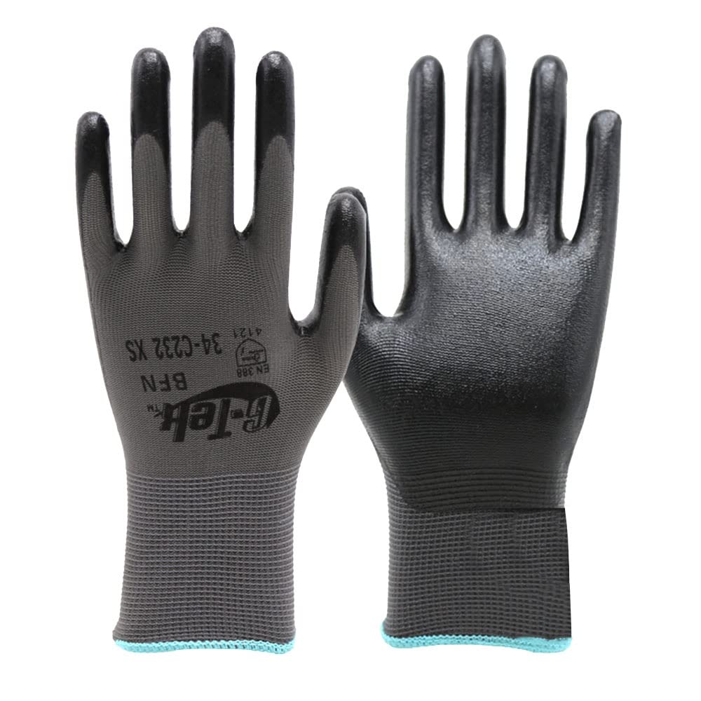 Axdwfd Guantes Comerciales, Guantes De Trabajo Duraderos Antideslizantes, Guantes De Nitrilo, Suaves Y Cómodos, 12 Pares (Size : XL)
