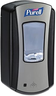 Purell LTX-12 Touch-Free Hand Sanitizer Dispenser, Chrome/Black, for 1200 mL Purell LTX-12 Hand Sanitizer Refills (Pack of...