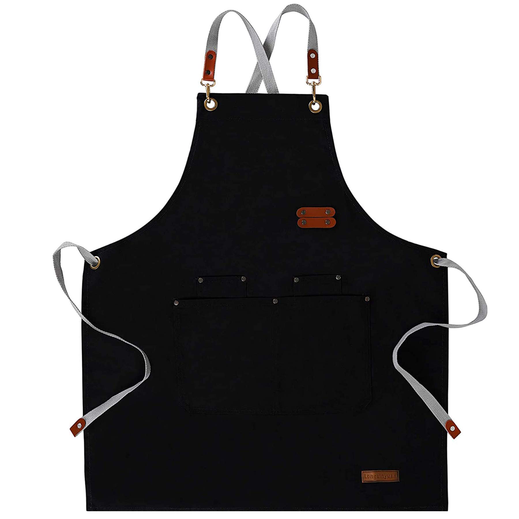BulckrewKitchen Aprons for Men Women Chef, Cross-back Aprons and Adjustable Straps, for Baristas, Chefs, Barbecues, Cooking