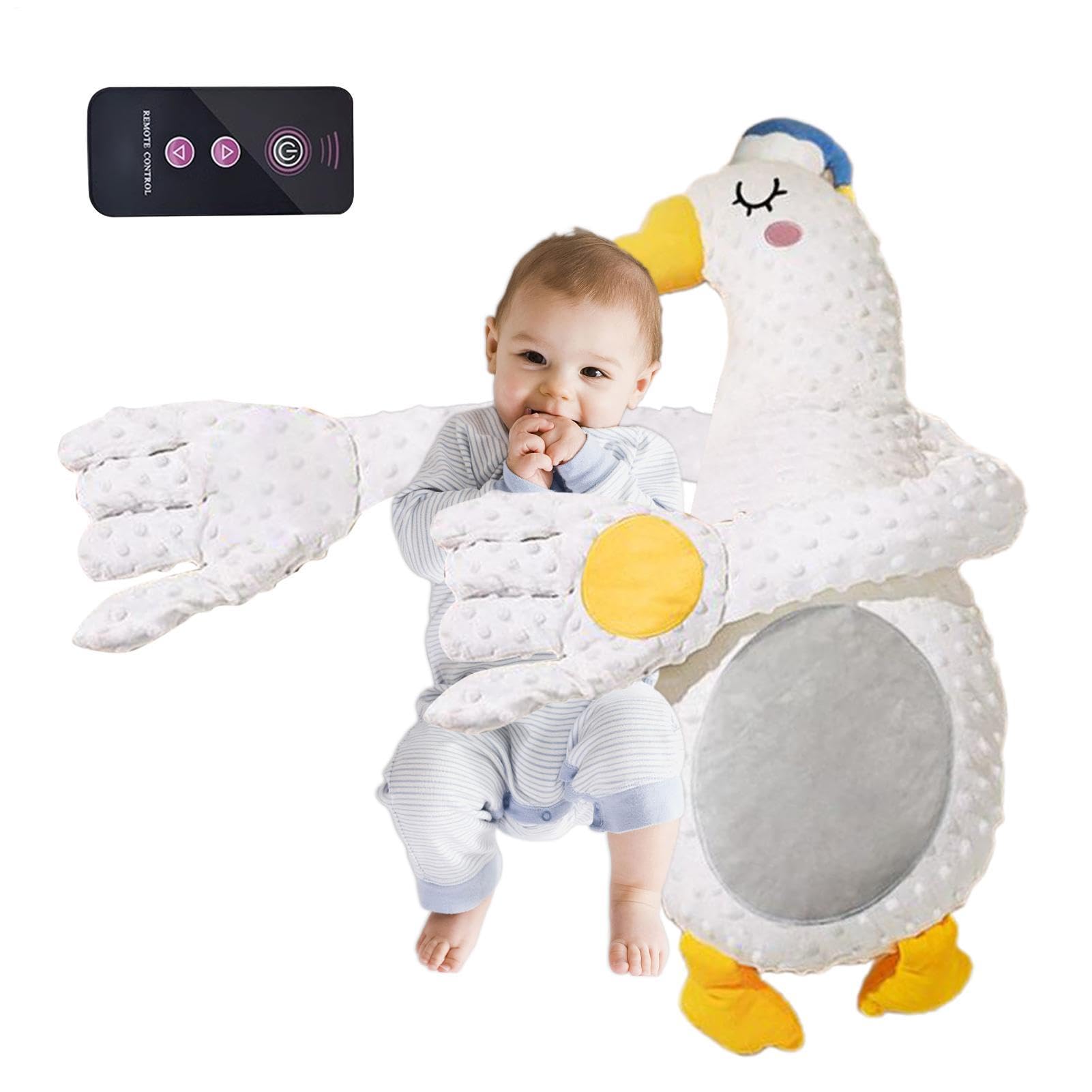 Schläferkissen Für Kinder Mit Realistischer Klopffunktion Fernbedienung, 68 X 25 Cm Große Weiches Bequemes Plüschkissen Aus Perlenbaumwolle, Verhindert Schrecken Und Beruhigt Emotionen