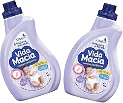 Amaciante Vida Macia 1L Glicerina & Amêndoas Kit com 2 Frascos de 1L Cada