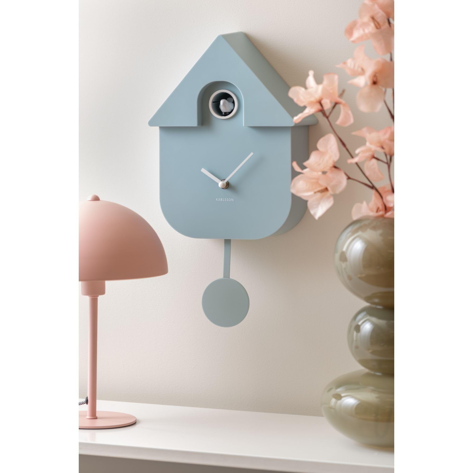 Cuckoo Moderne Wanduhr aus ABS, Blau