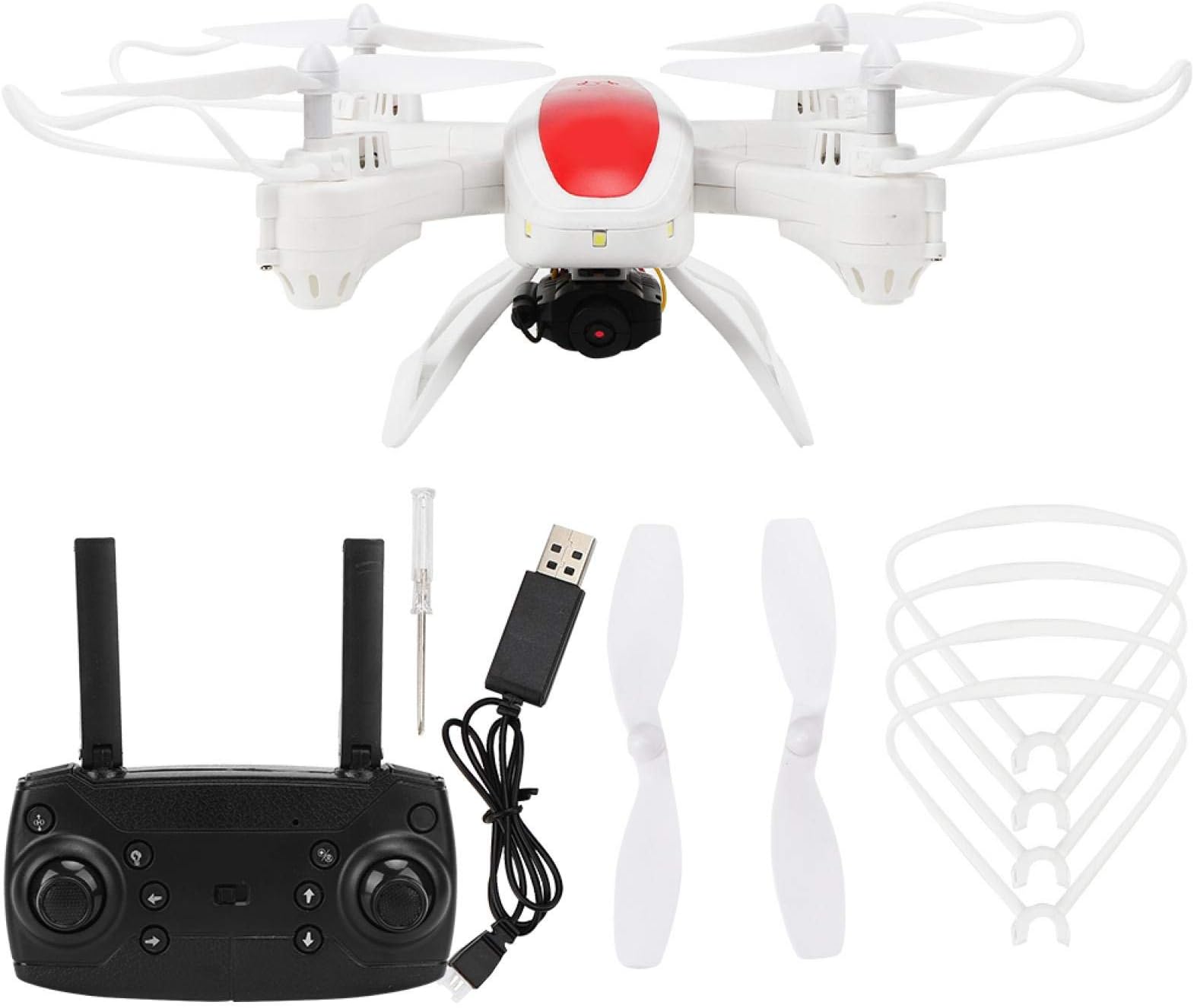 5MP 2.4GHz HD Drone | Remote Control Quadcopter | WIFI APP Control Foldable Helicopter with Camera Professional Aerial Photography Quadcopter Rechargable Drone for Kids/Adults/Beginners(White)