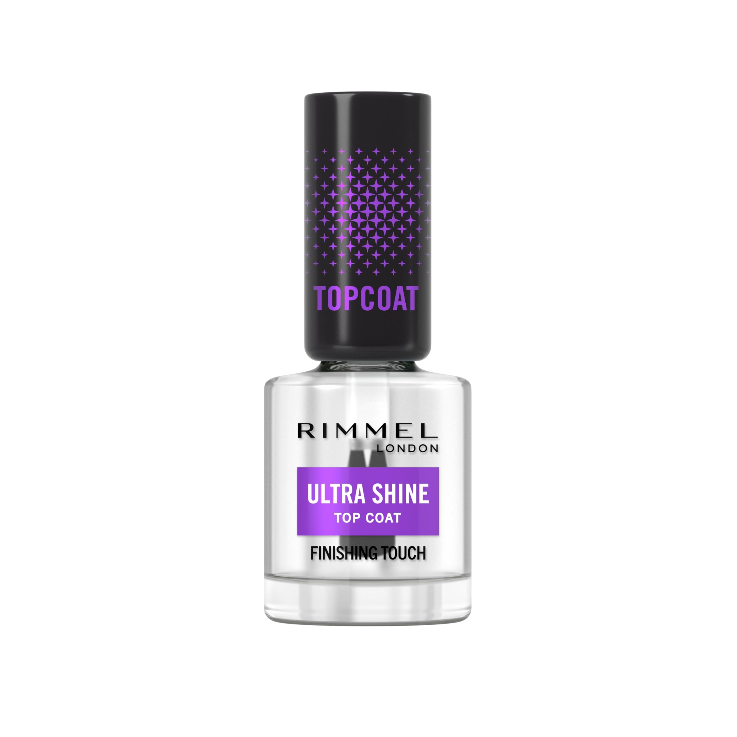 Rimmel London Ultra Shine Vernis top coat, effet ultra-brillant, fait durer la manucure, protège et sublime le vernis à ongles, formule vegan, 12 ml