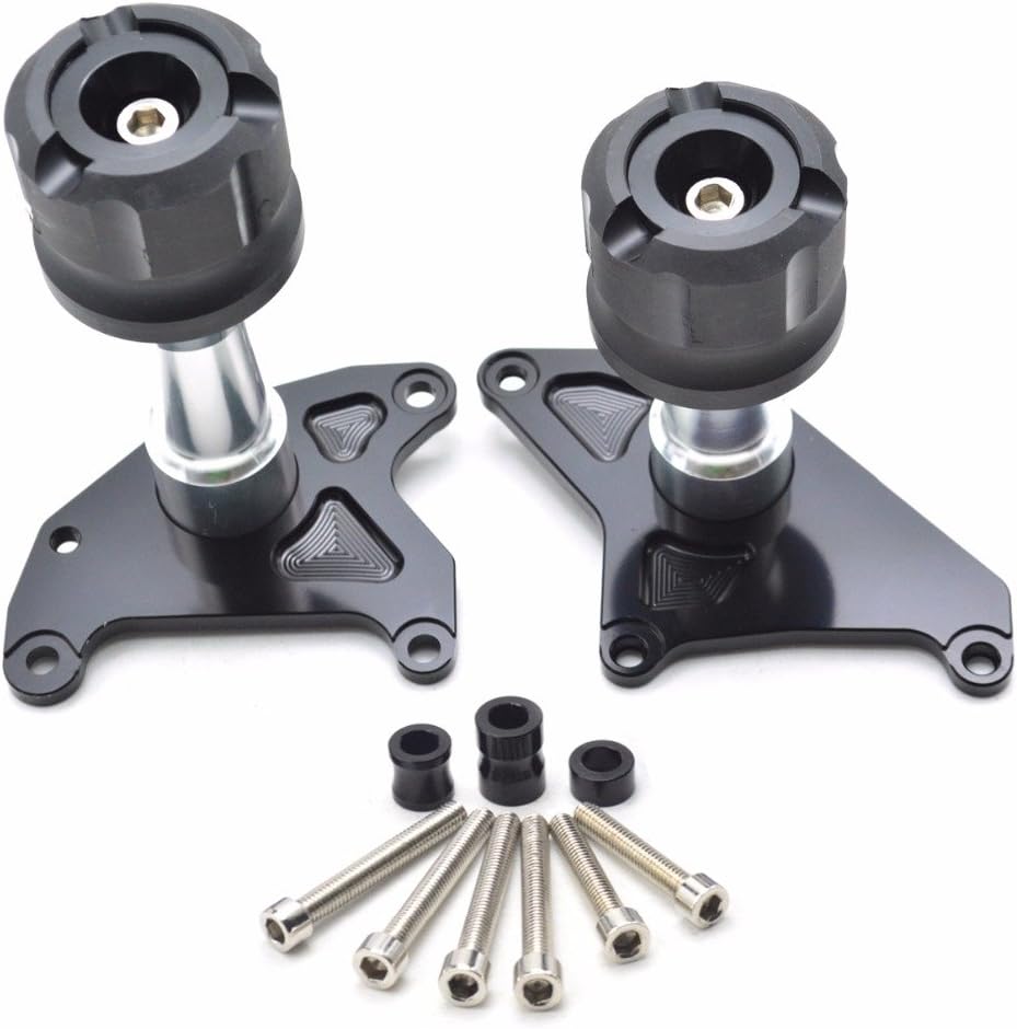 EasyGO Motorcycle CNC Frame Slider Crash Pad Falling Protector Protection for Grom MSX125 MSX 125 MSX125 SF 2013-2020(Black)