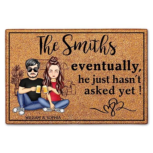 Personalized Family Couple Eventually He Just Hasn‘t Asked Yet Doormat