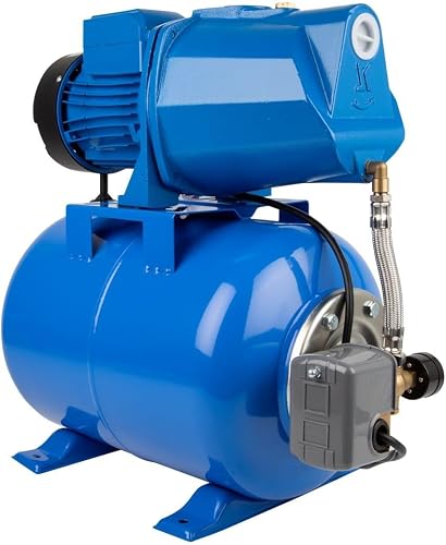 Pascali 0.75KW 230V Self-Priming Jet Pump with Pressure Control Tank, 24 Liter Capacity