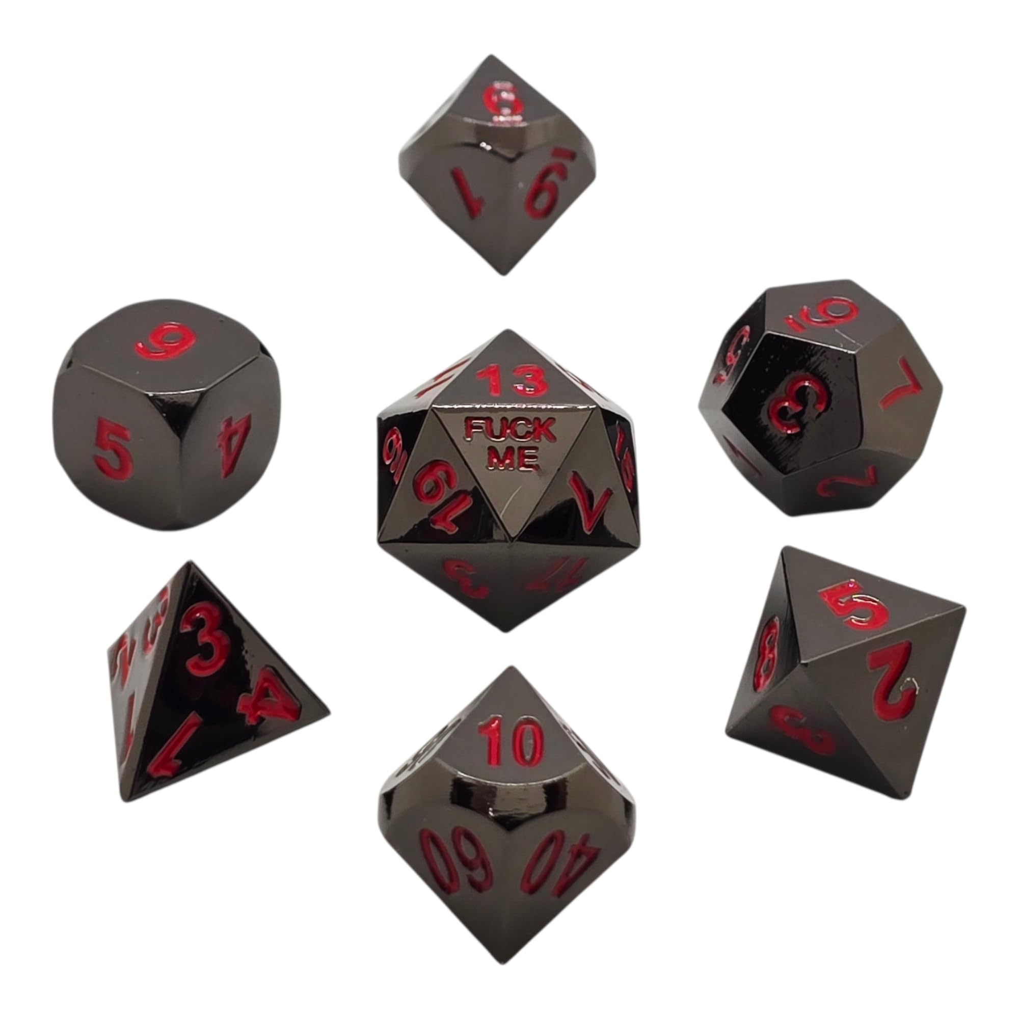 Amazon.com: Metal D20 F Dice Critical Fail F 20 Sided Die Set DND