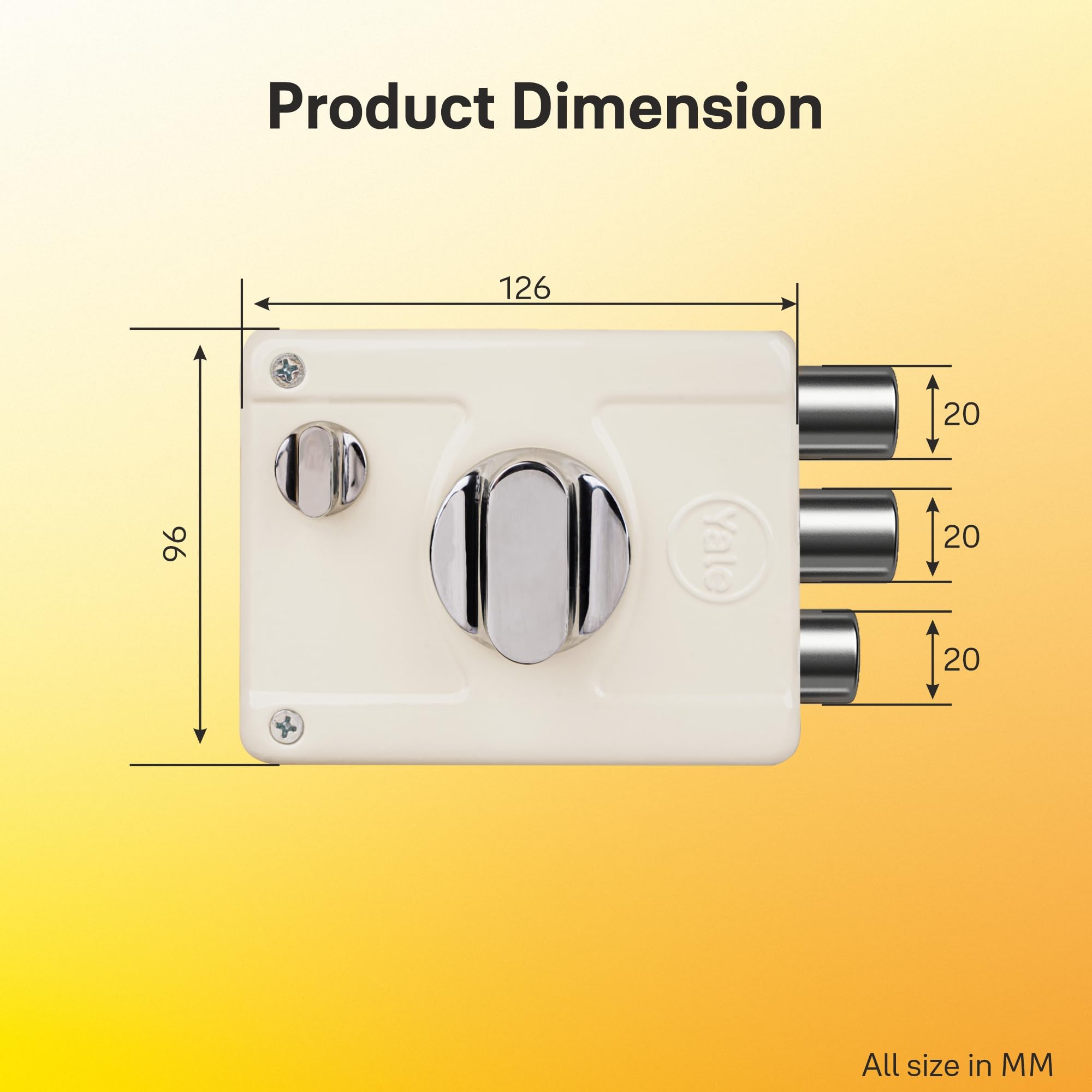 Yale 'Rim Lock, 3 Deadbolts, Thumbturn, 4 Dimple Keys — Amazon image 5