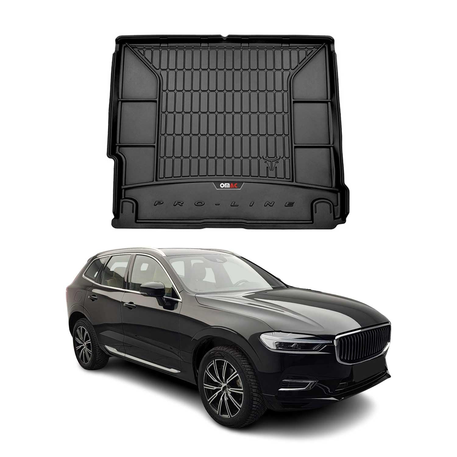 OMAC Gummi Kofferraumwanne kompatibel mit Volvo XC60 2018-2026 TPE Laderaumwanne Schwarz