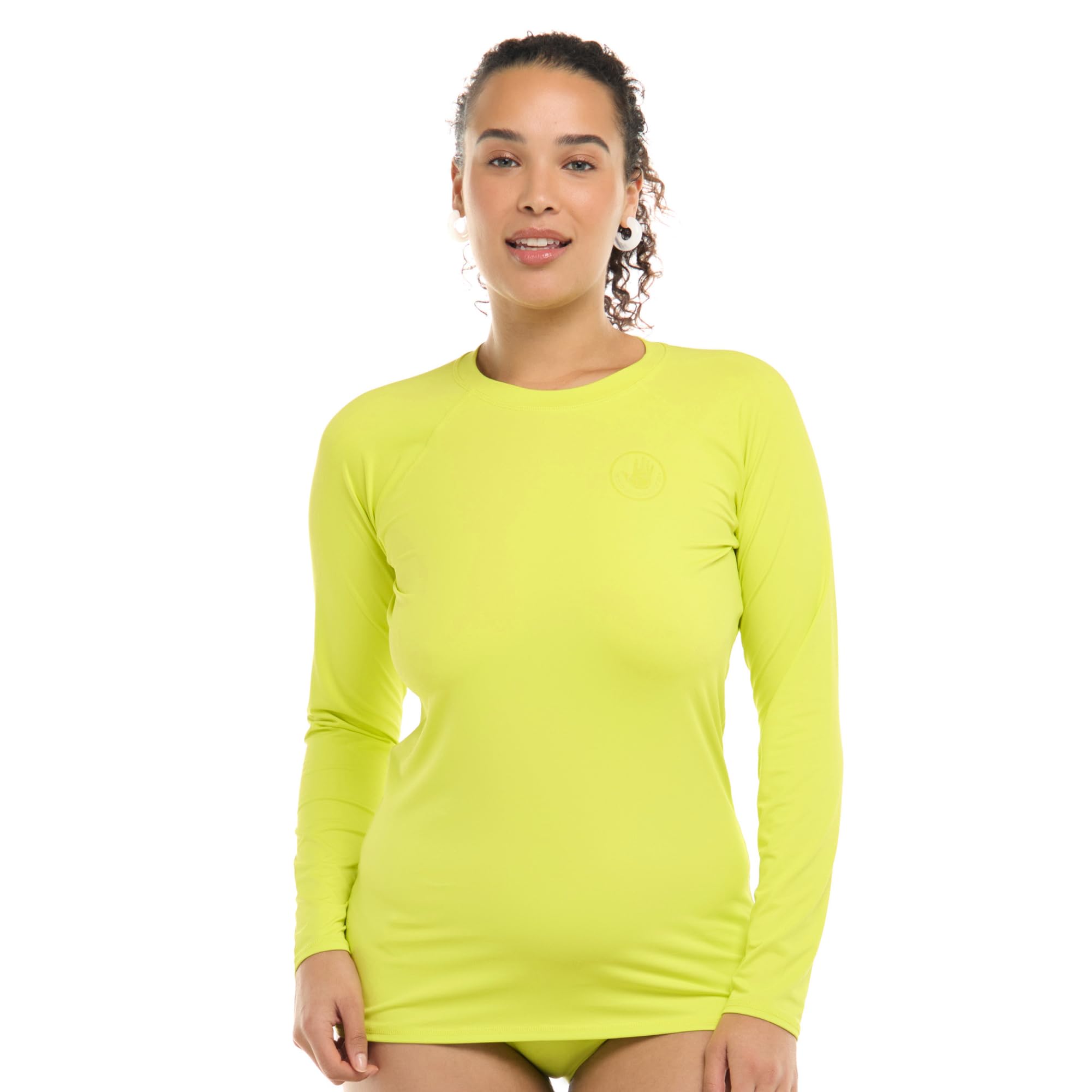 Body Glove Womens Smoothies Sleek Solid Long Sleeve Rashguard with UPF 50+