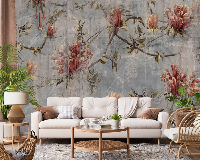 Muralo - Tapeta 3D z włókniny - fototapeta z efektem 3D - tapeta do salonu, sypialni, tapeta ścienna - fototapeta - motyw kwiatów - szer. 450 cm x wys. 300 cm