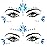 Mermaid Face Gems Stick Jewels Halloween Body Eye Face Jewels Gems Rave Festival Tattoo Glitter Self Adhesive Crystals Rhinestones Diamonds Tattoos Sticker Party Carnival Festival Decorations (Blue)