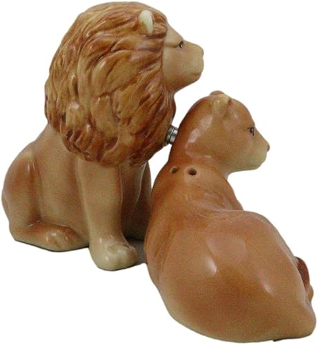Miniatura 6 de Ebros Gift Safari Pride King Lion and Lioness - Juego de figuras coleccionables de cerámica de 3 pulgadas de largo, sabana gigante, gatos, reino