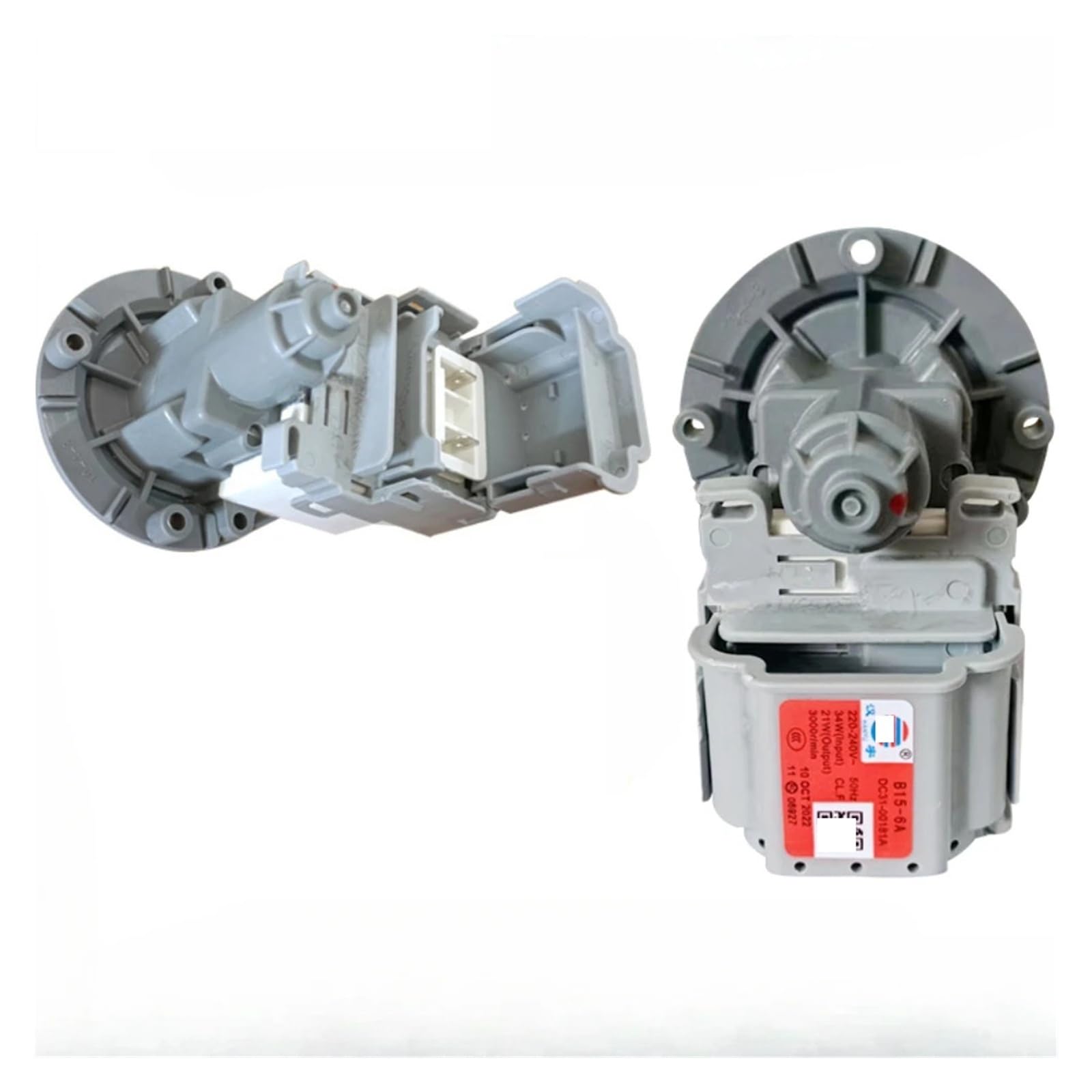 Drain Water Pump Assembly, Compatible for Samsung，Washing Machine DC31-00181A B15-6A 220V 50HZ Drainage Motor Washer Parts