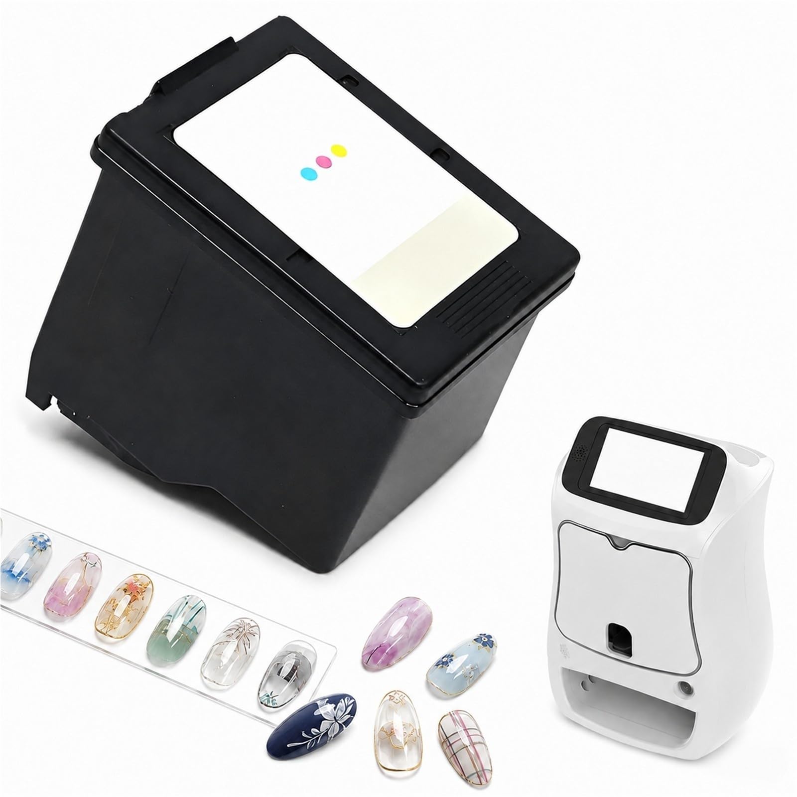 Cartucho de Tinta for Impresora de uñas | Tinta de repuesto for máquinas profesionales de impresión de uñas.(Whiteinkcartridge)