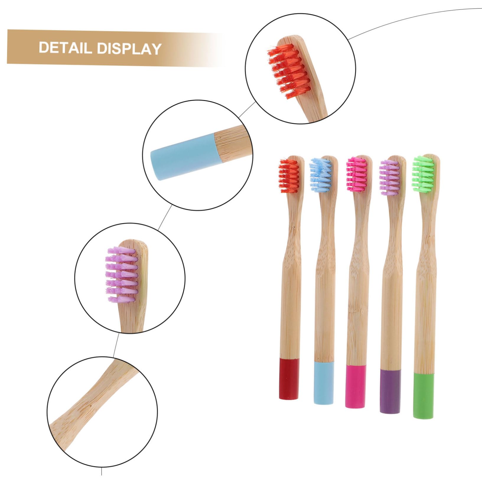 FRCOLOR 3 Set Spazzolini Per Setole Morbide Spazzolini Ergonomici E Resistente All Usura 5 Pezzi * 3