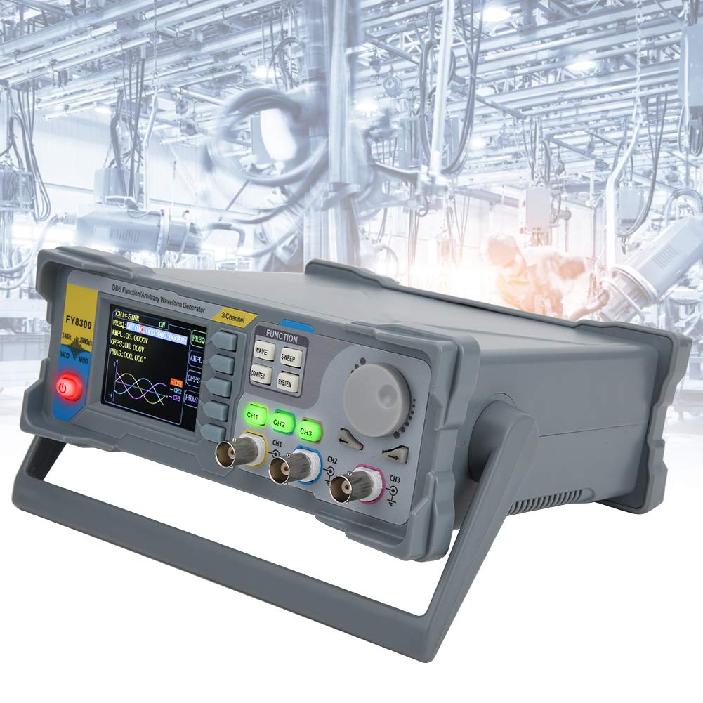 FY8300 Signalgenerator Frequenzgenerator 3 Kanal Funktionsgenerator 30 MHz 250 MSa/s 14 Bit Arbitrary Waveform 4 Kanal TTL Pegelausgang(FY8300-30M EU Plug 100-240V)