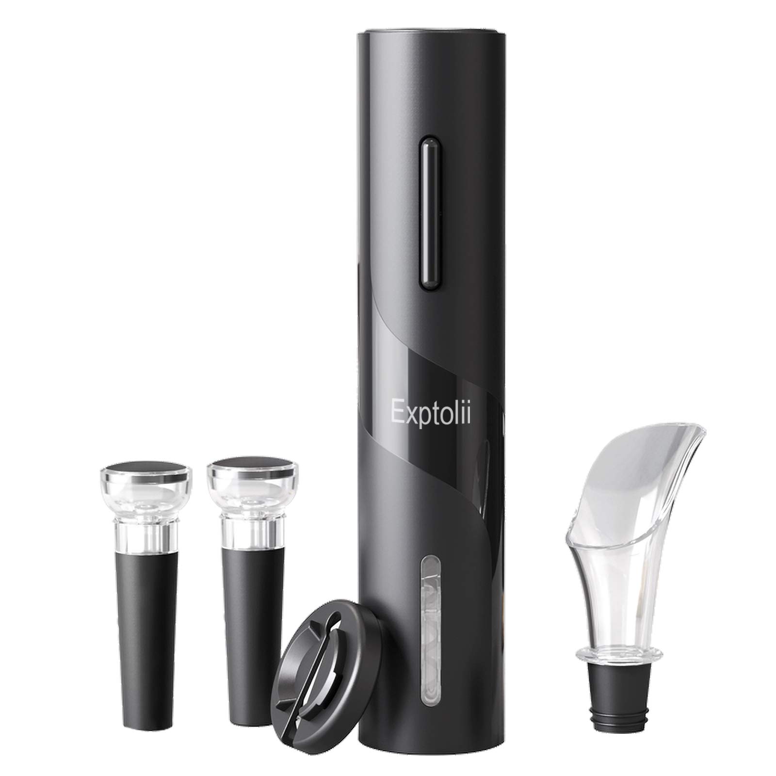 Electric Wine Opener, Automatic Bottle Corkscrew with Foil Cutter, Vacuum Stopper and Wine Aerator Pourer