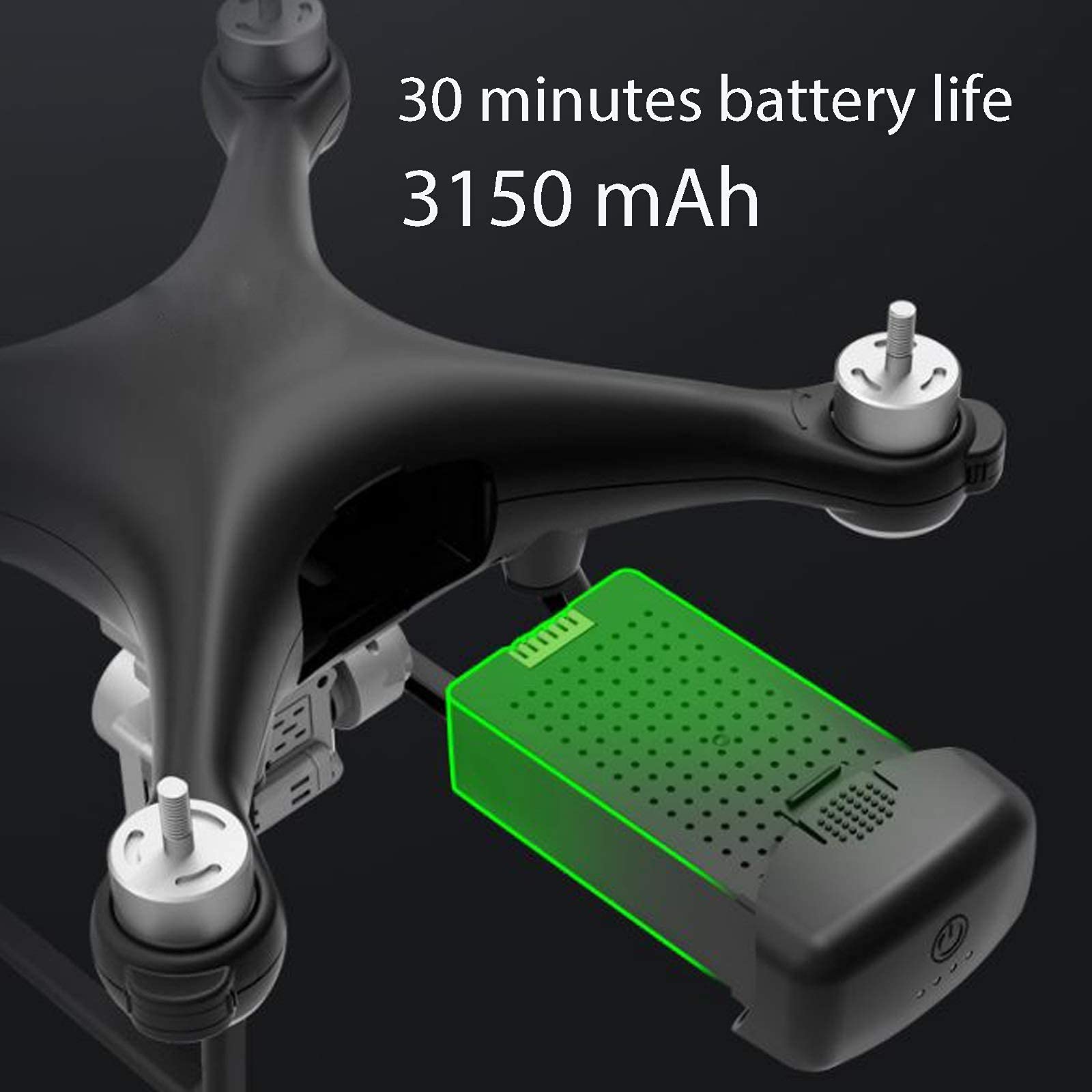 Dron z kamerą 4k dla dorosłych 3-osiowy składany dron gimbalowy z 5GHz FPV Live Video Rc Quadcopter z automatycznym powrotem do domu Śledź mnie Podwójne kamery Tryb bezgłowy 2 baterie i fute