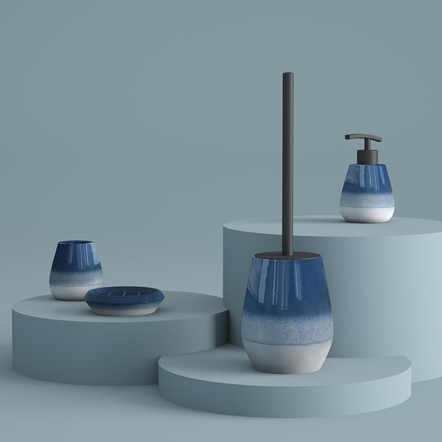 Gedy Shejla Brush Holder Blue