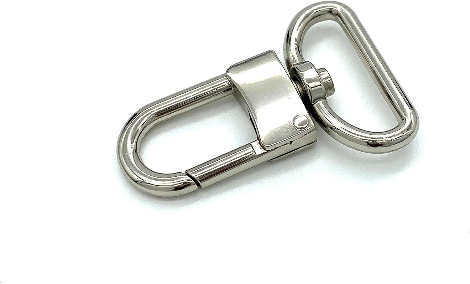 3dancraftit Push Gate Swivel Snap Hooks Lanyards Clasp Clips Lobster Clasps Hook zinc alloying 1 inch / 25mm (Eye Size) 6 Pieces Nickel T152