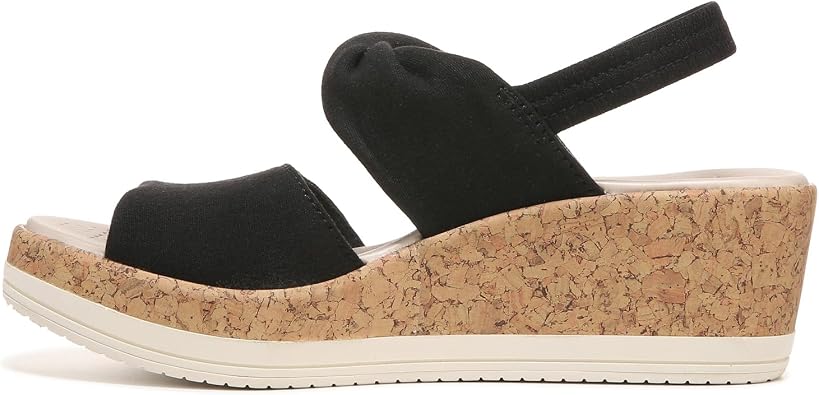 BZees womens Remix Machine Washable Ankle Strap Wedge Sandal