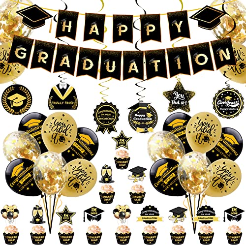 2026 Graduation Decorations Kit for Preschool Nursery & School Leavers Congratulations Banner Party Props Confetti & Graduation Decor Supplies for Kindergarten Grad Party