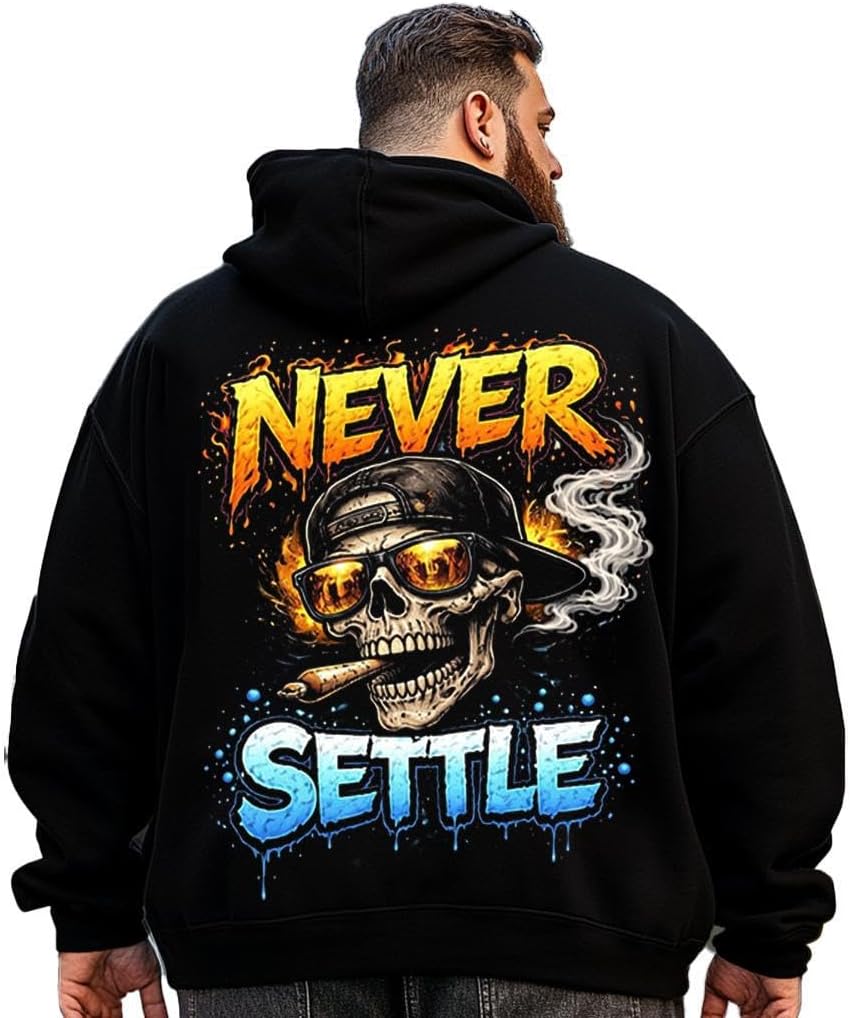 Big and Tall Men Hoodie Plus Size Hooded Sweatshirt for Men, Oversized Fleece Hoodie H2 5KPD G11P