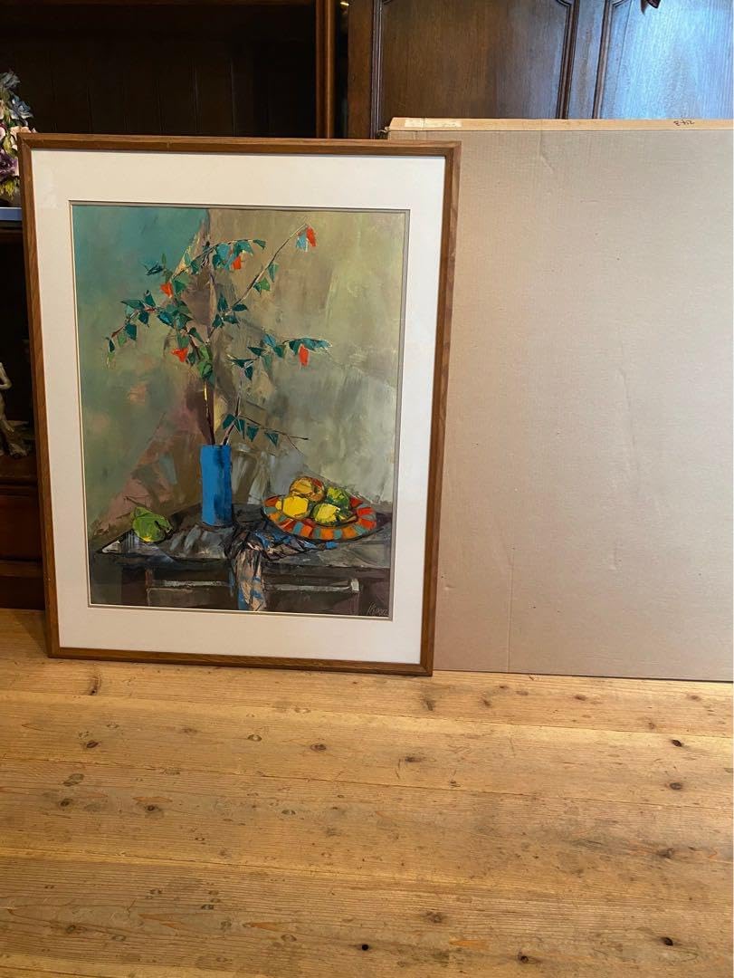 ミゲルイバルスロカ ブルー花瓶 インテリア アート 額縁 ミゲルイバル