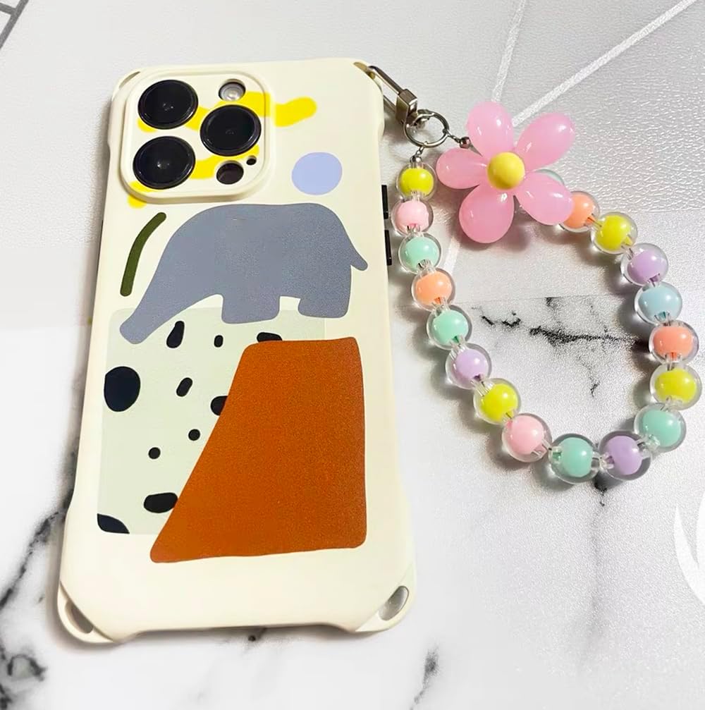 VaShun 4PCS Cute Phone Charms Beaded Strap Aesthetic Keychain Butterfly Flower Heart Star Accessories For Phone Bag Keychain Camera Pendants Decor