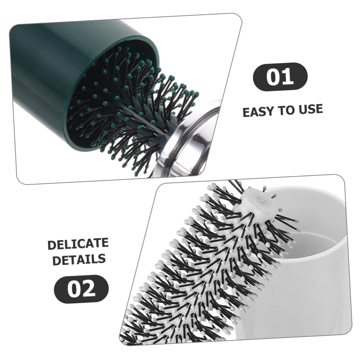 minkissy 4piezas Cepillo De Viaje Para Secado y Moldeado De Cabello Rizado Cepillo Desenredante Portátil Para Hogar y Salón Adecuado Para Tipo De Cabello