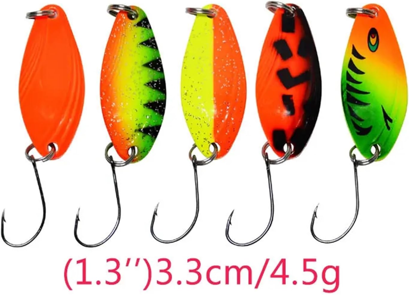 JYJ 20pieces a Box Colorful Metal jig Spoon Lure Bait for Fishing Tackle Spinner wobbler Pesca Trout Bait