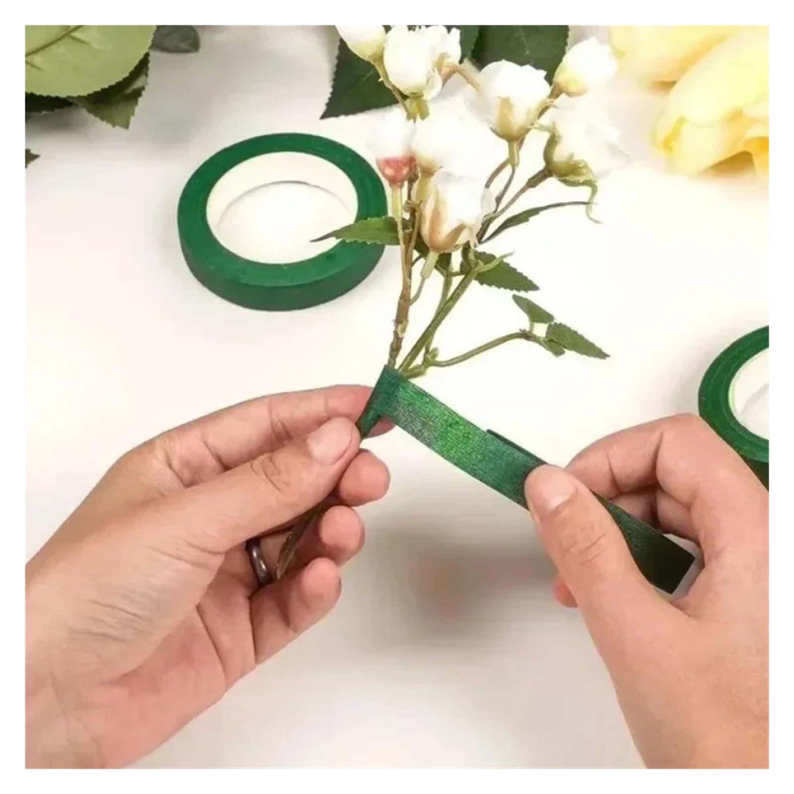 Floristenband Grün 10 Rollen grünes Blumenstammband