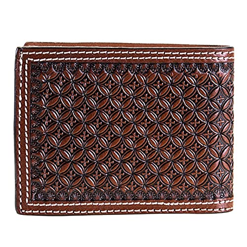 Leather Bi-Fold Wallet with Lace Detail N/A N/A3