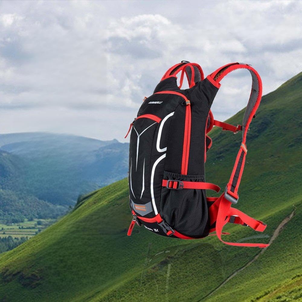 Zaino da Ciclismo Lixada18L Impermeabile e Traspirante per Sport All'aria Aperta, Guida e Viaggi con Copertura Antipioggia, Borsa Idratante Ultraleggera per Ciclisti
